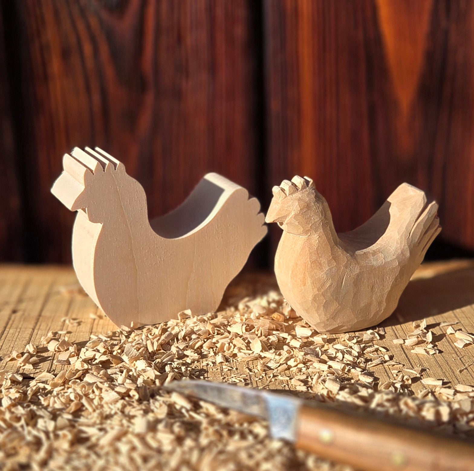 Aufzeichnung Schnitzkurs "Huhn" inkl. Rohling