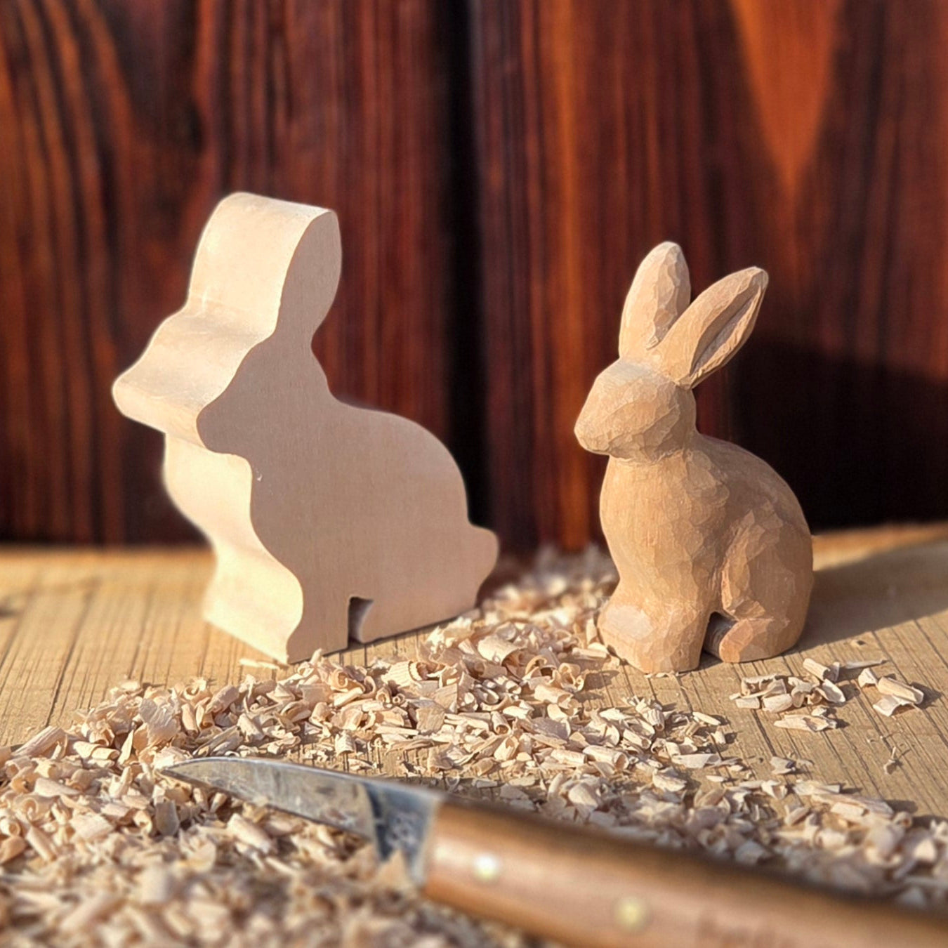 Aufzeichnung Schnitzkurs "Hase" inkl. Rohling