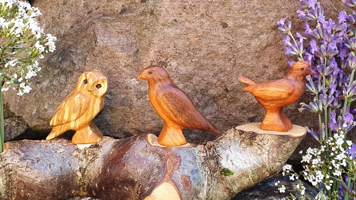 Kauz oder Eule ca 4,5cm geölt